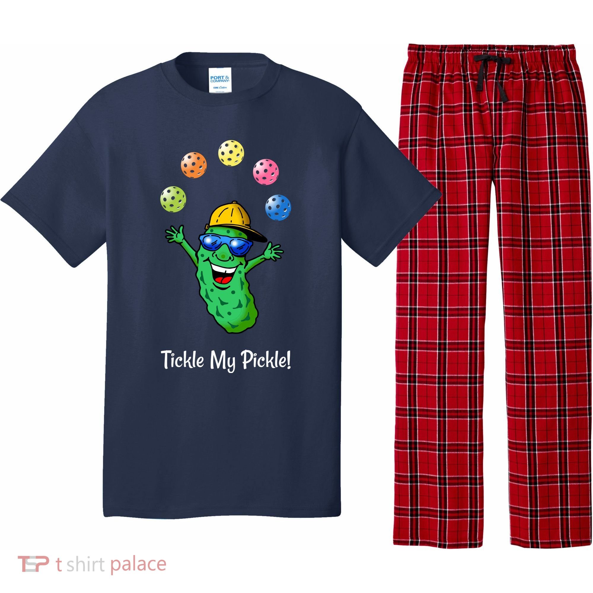 Fun Pickleball, Tickle My Pickle, Juggling Pickleballs Pajama Set