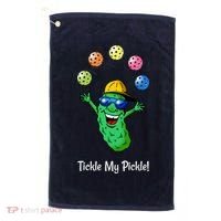Fun Pickleball, Tickle My Pickle, Juggling Pickleballs Golf Towel thumb 0