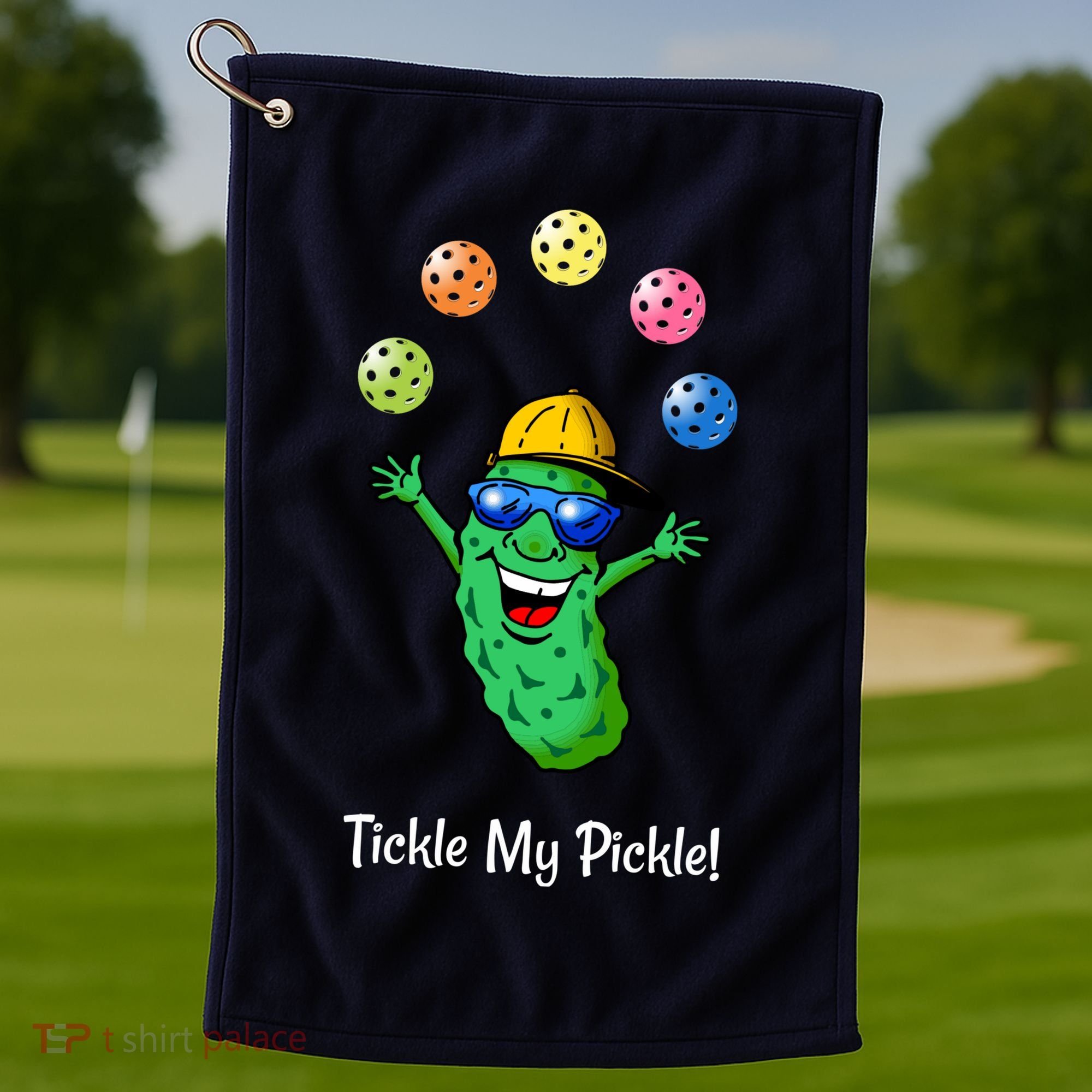 Fun Pickleball, Tickle My Pickle, Juggling Pickleballs Golf Towel