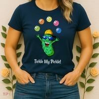 Fun Pickleball, Tickle My Pickle, Juggling Pickleballs Women's T-Shirt thumb 2