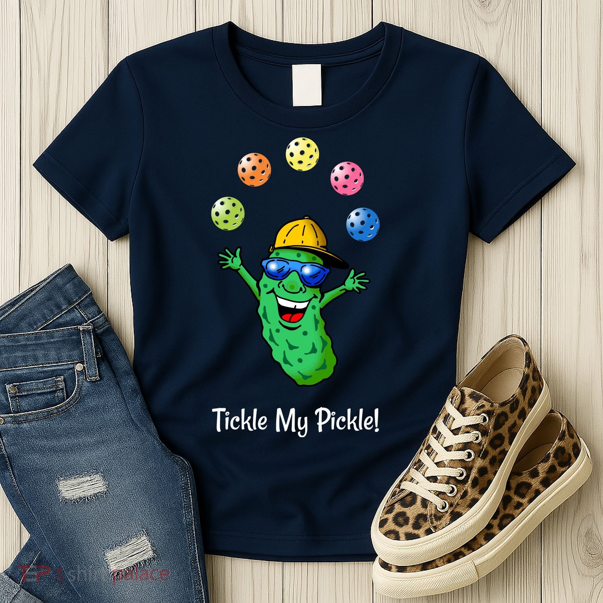 Fun Pickleball, Tickle My Pickle, Juggling Pickleballs Women's T-Shirt