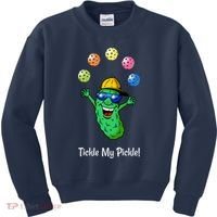 Fun Pickleball, Tickle My Pickle, Juggling Pickleballs Kids Sweatshirt thumb 0