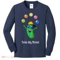 Fun Pickleball, Tickle My Pickle, Juggling Pickleballs Kids Long Sleeve Shirt thumb 0