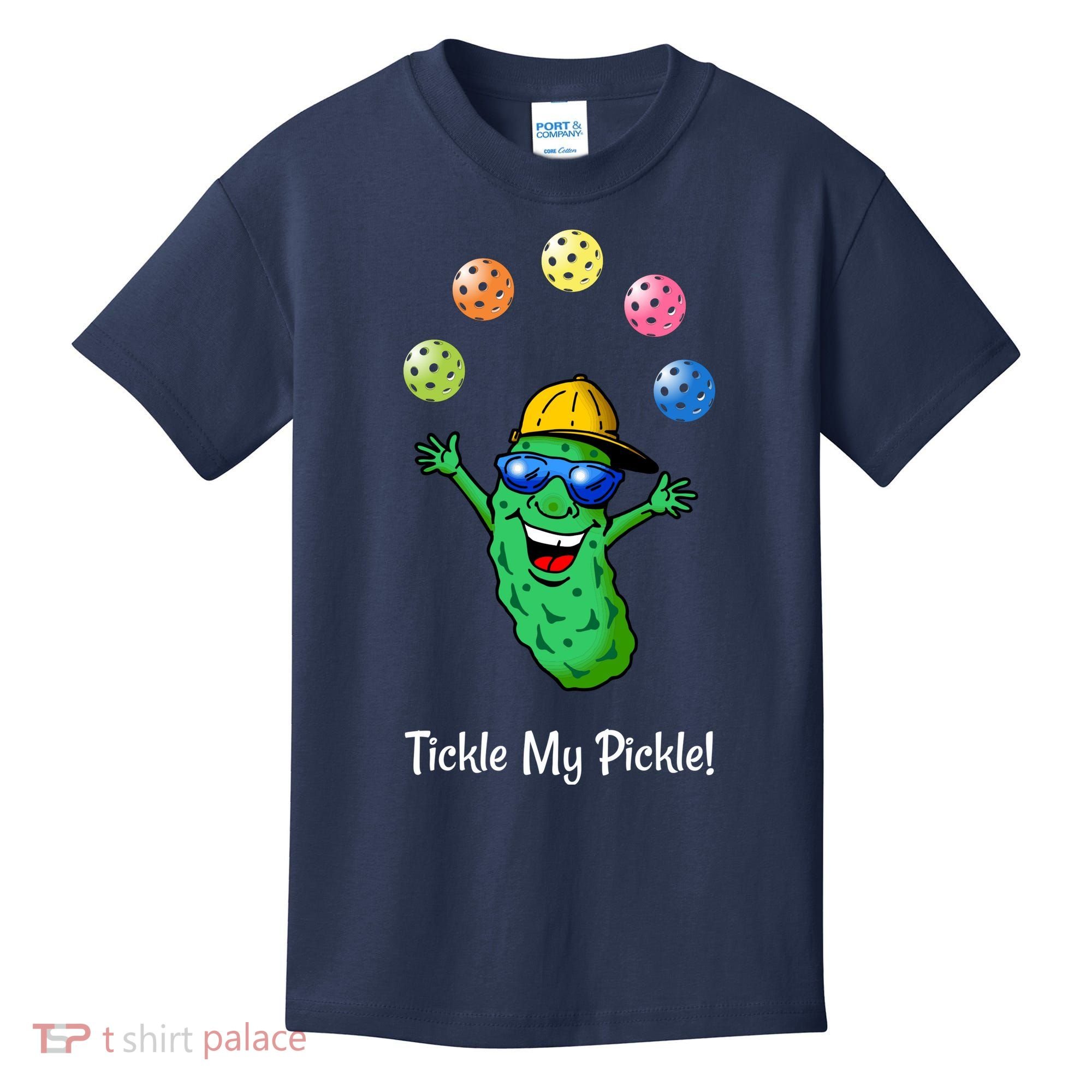 Fun Pickleball, Tickle My Pickle, Juggling Pickleballs Kids T-Shirt
