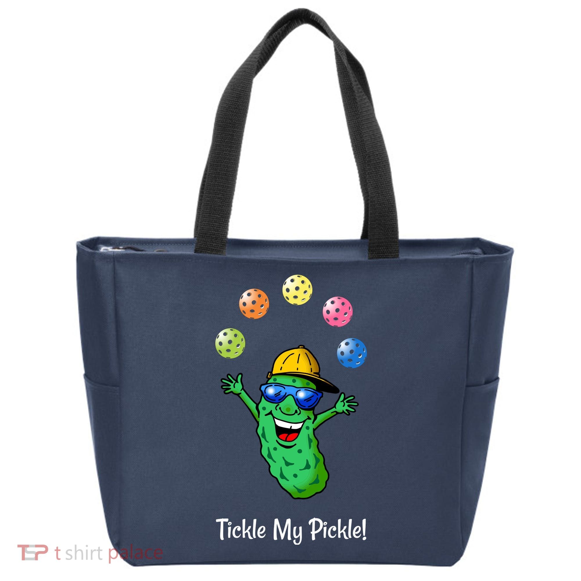 Fun Pickleball, Tickle My Pickle, Juggling Pickleballs Tote Bag