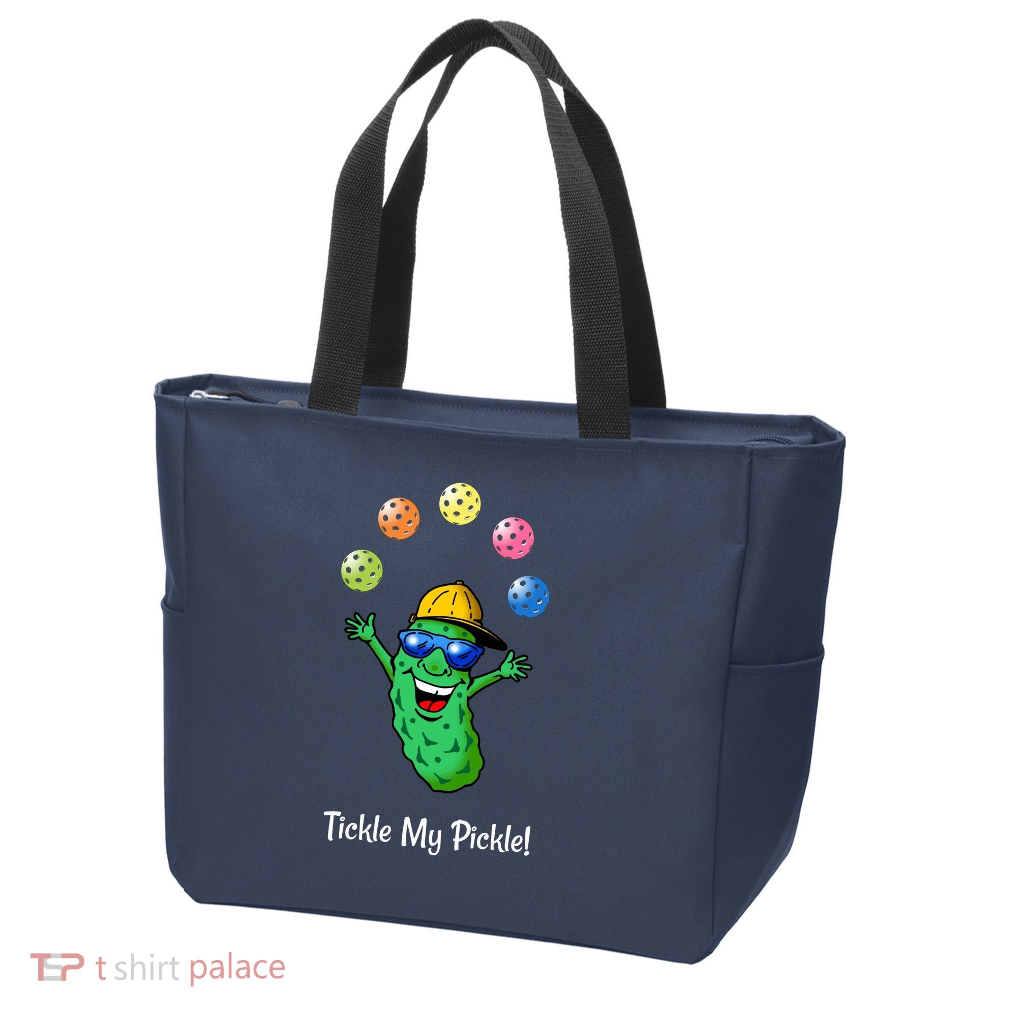 Fun Pickleball, Tickle My Pickle, Juggling Pickleballs Tote Bag