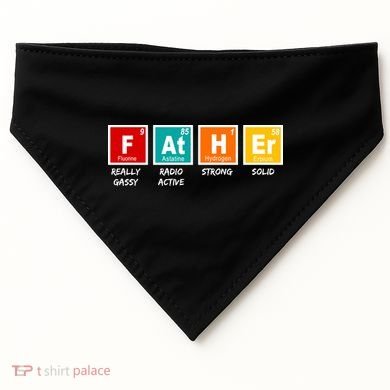 Father Periodic Table USA-Made Doggie Bandana