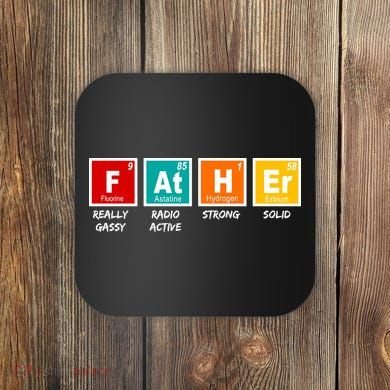 Father Periodic Table Coaster
