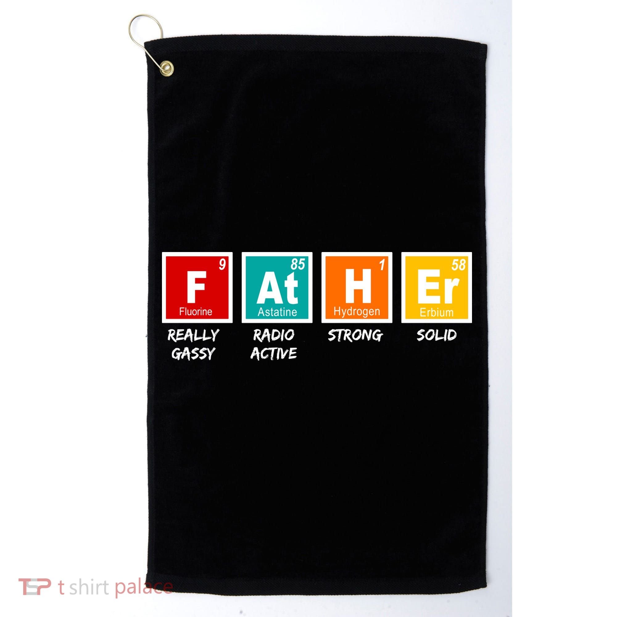 Father Periodic Table Golf Towel