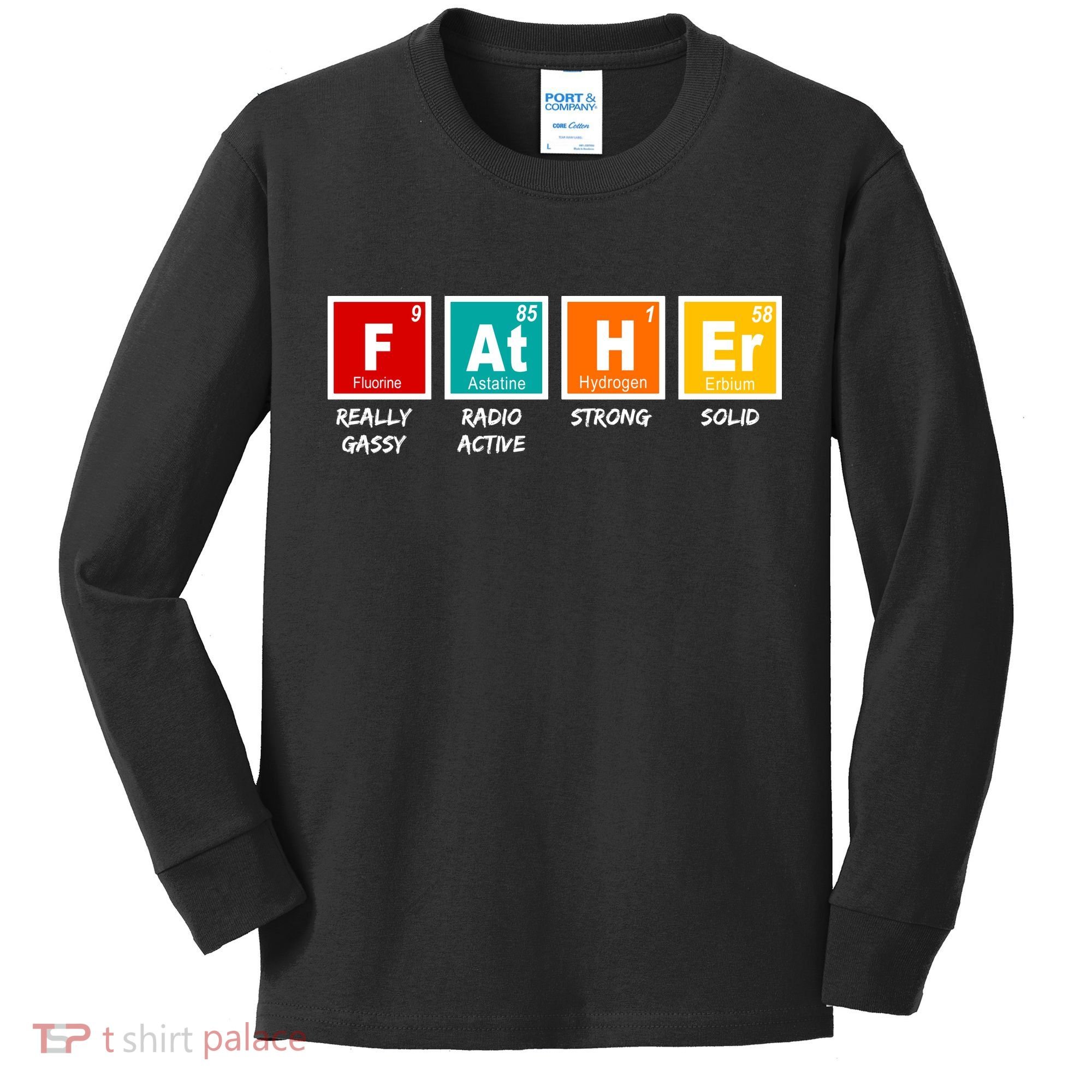 Father Periodic Table Kids Long Sleeve Shirt