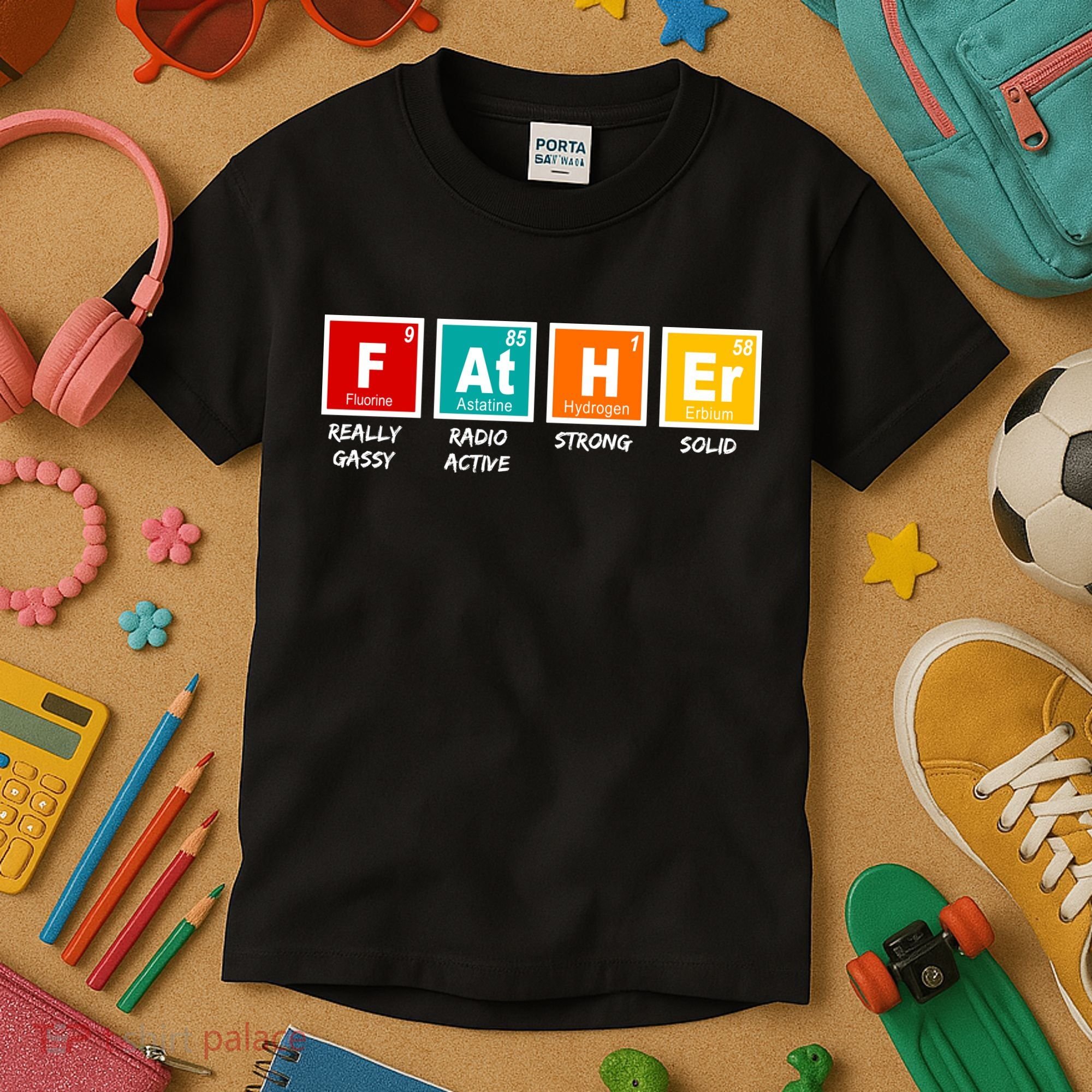 Father Periodic Table Kids T-Shirt