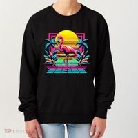 Flamingo Palm Trees Tropical Summer Women's Sweatshirt thumb 0