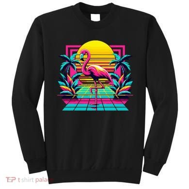 Flamingo Palm Trees Tropical Summer Sweatshirt