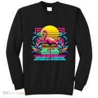 Flamingo Palm Trees Tropical Summer Sweatshirt thumb 0