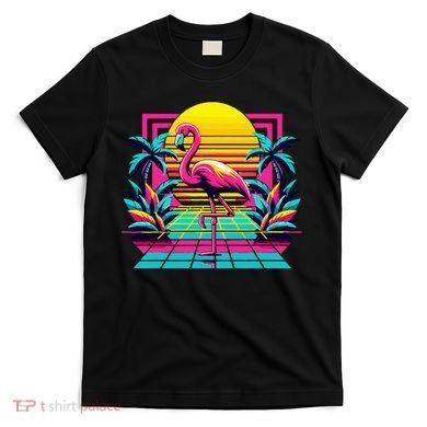Flamingo Palm Trees Tropical Summer T-Shirt
