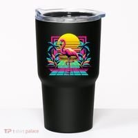Flamingo Palm Trees Tropical Summer Tumbler thumb 0