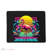 Flamingo Palm Trees Tropical Summer Mousepad thumb 0