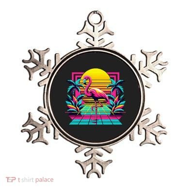 Flamingo Palm Trees Tropical Summer Ornament