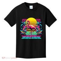 Flamingo Palm Trees Tropical Summer Kids T-Shirt thumb 0
