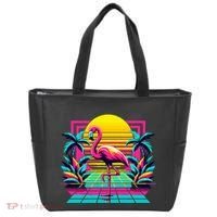 Flamingo Palm Trees Tropical Summer Tote Bag thumb 0