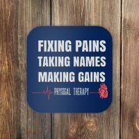 Funny Physical Therapy Shirts For PT Gifts Physical Therapist Coaster thumb 0