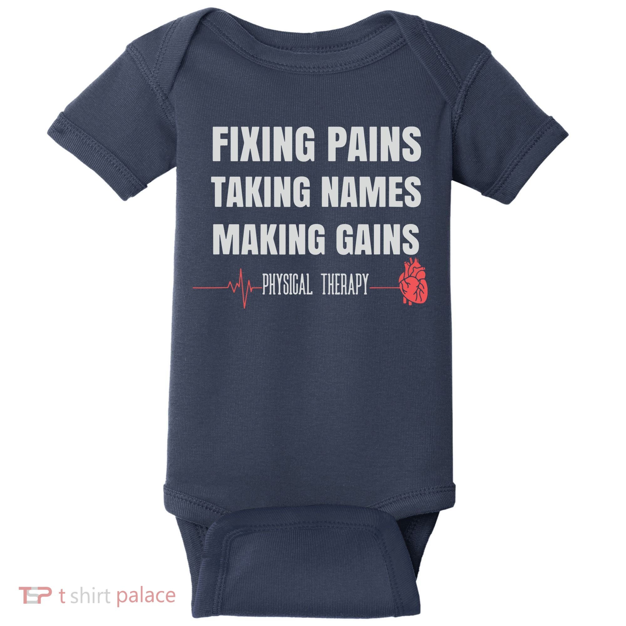 Funny Physical Therapy Shirts For PT Gifts Physical Therapist Baby Bodysuit