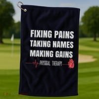 Funny Physical Therapy Shirts For PT Gifts Physical Therapist Golf Towel thumb 1