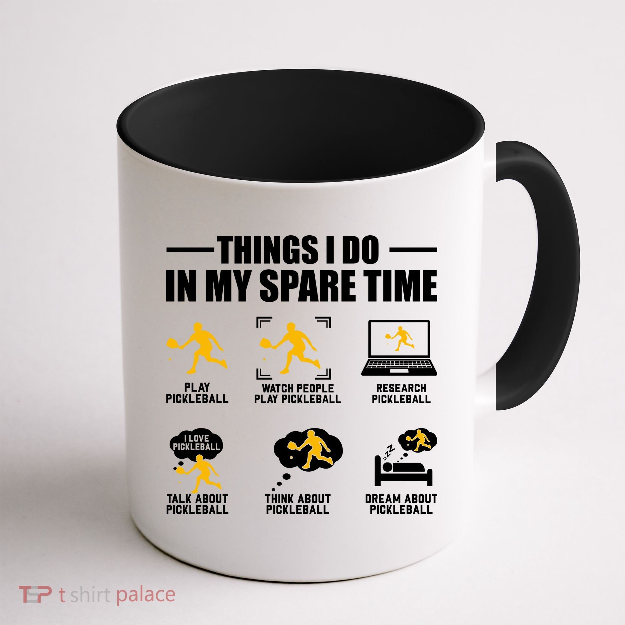 Funny Pickleball Things I Do In My Spare Pickleball Coffee Mug