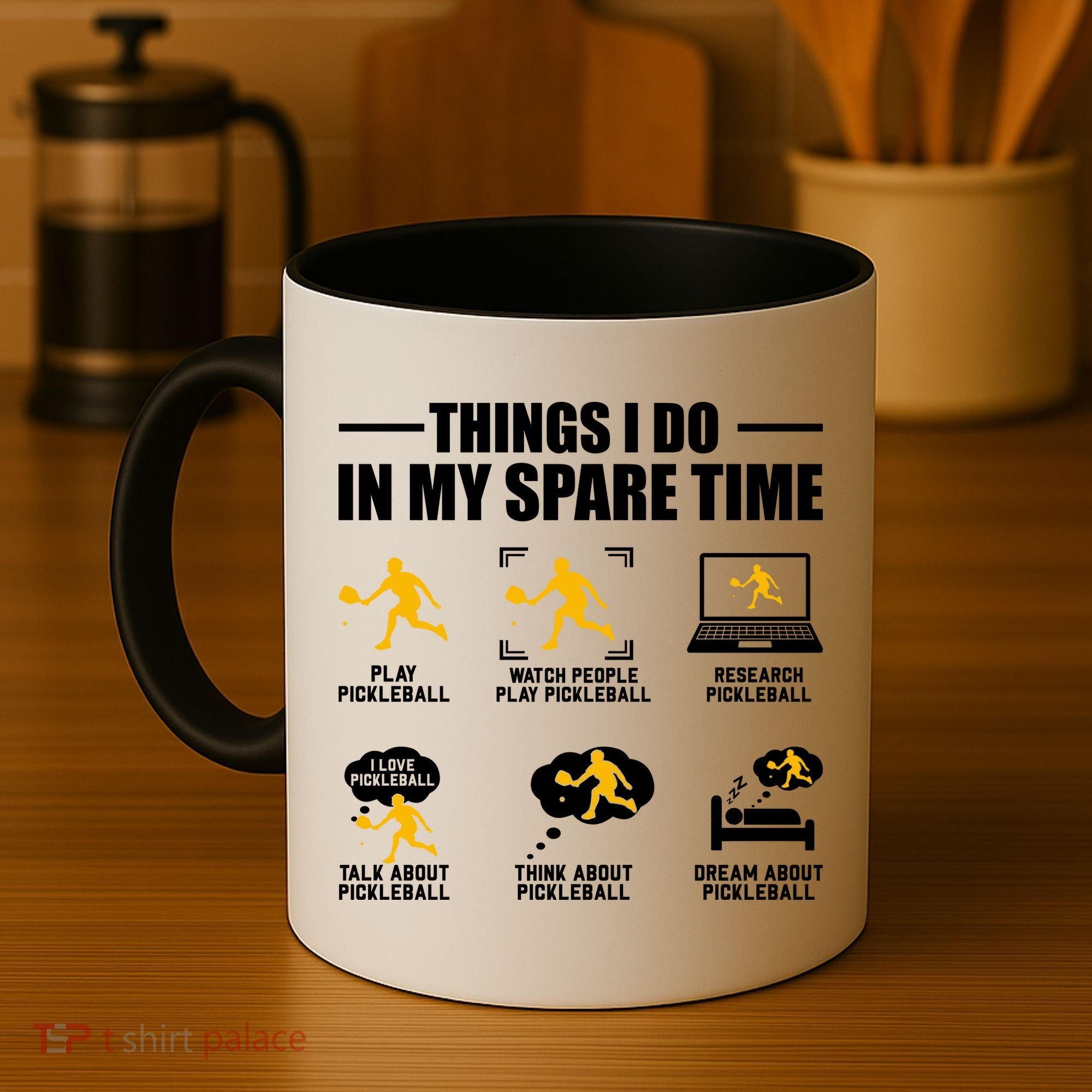 Funny Pickleball Things I Do In My Spare Pickleball Coffee Mug