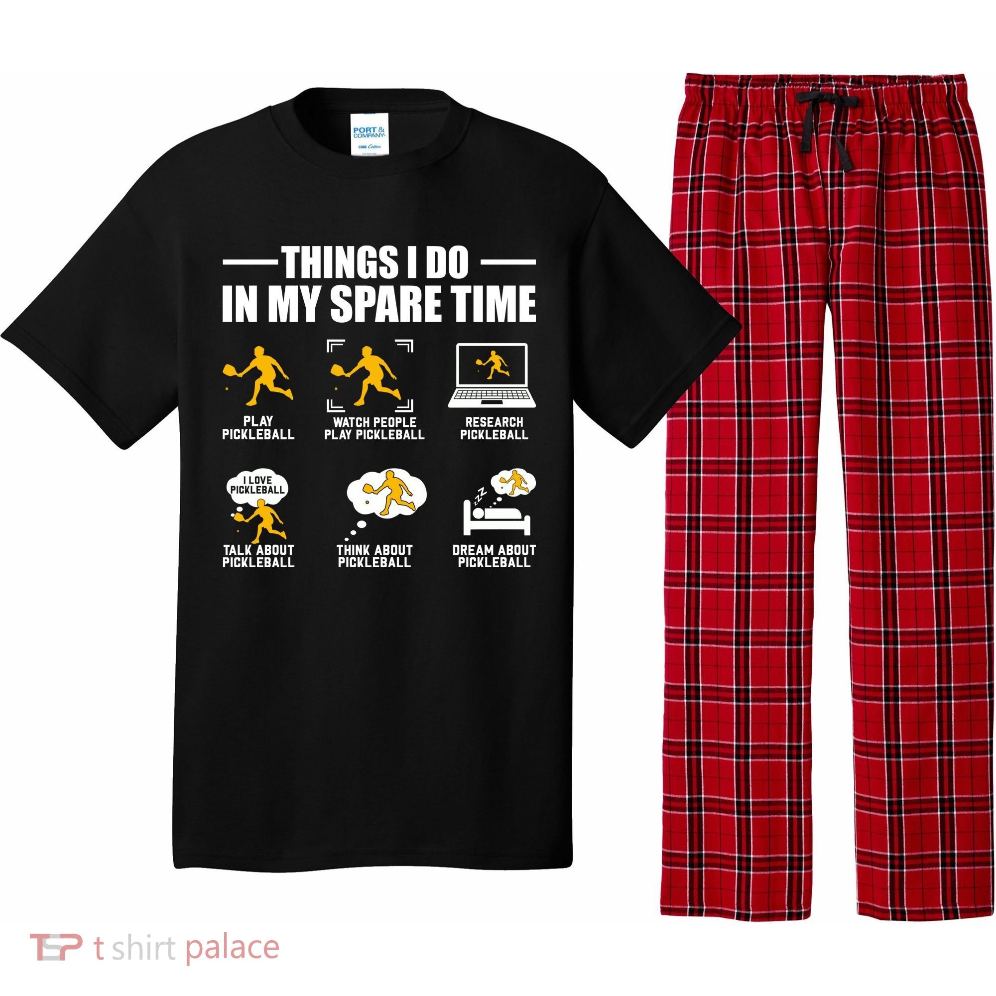 Funny Pickleball Things I Do In My Spare Pickleball Pajama Set