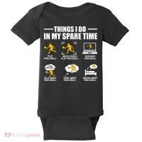 Funny Pickleball Things I Do In My Spare Pickleball Baby Bodysuit thumb 0