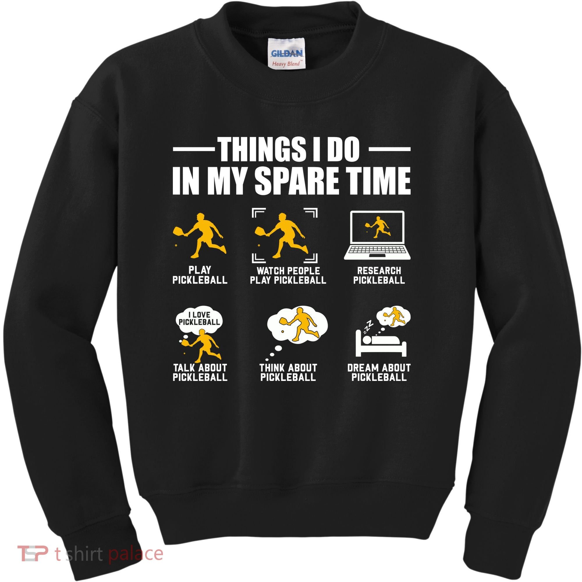 Funny Pickleball Things I Do In My Spare Pickleball Kids Sweatshirt
