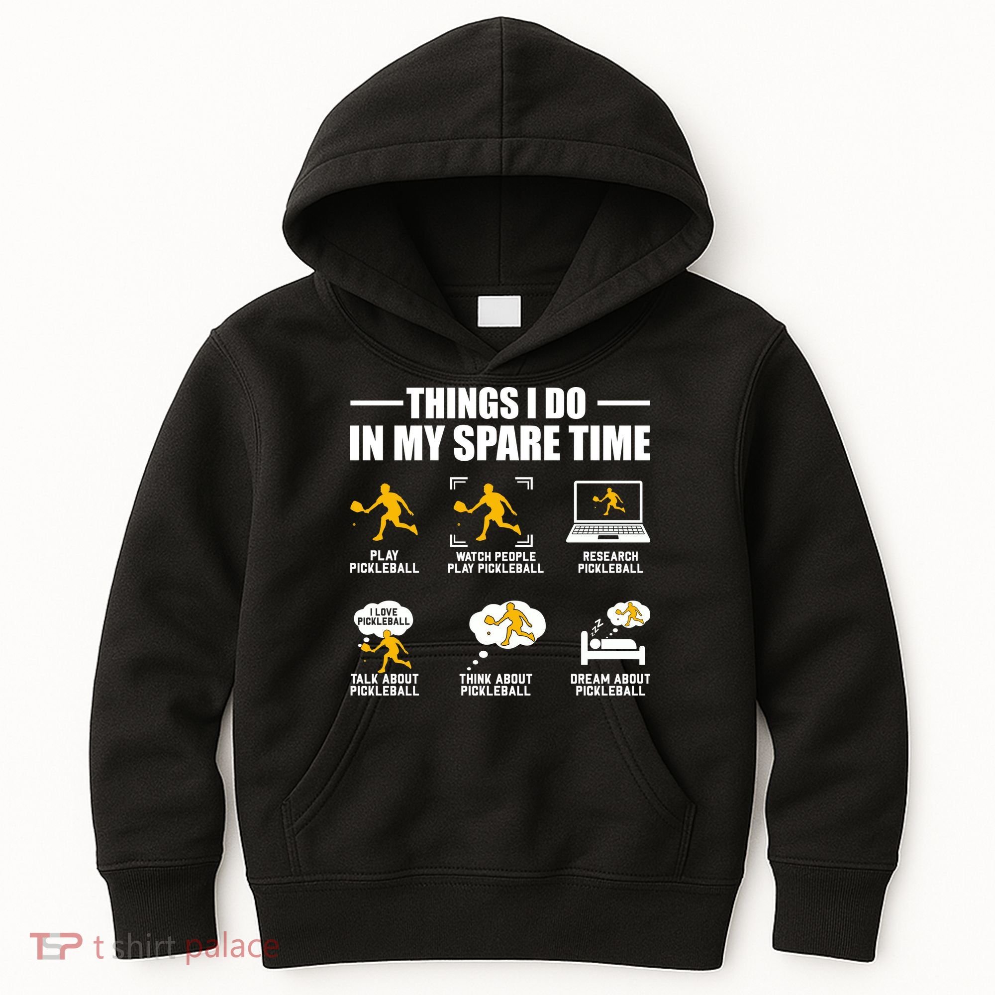 Funny Pickleball Things I Do In My Spare Pickleball Kids Hoodie