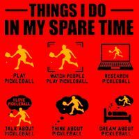 Funny Pickleball Things I Do In My Spare Pickleball Santa Hat thumb 1
