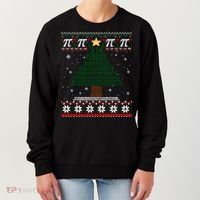Funny Pi Tree Christmas Math Teacher Ugly Sweater Funny Gift Women's Sweatshirt thumb 0