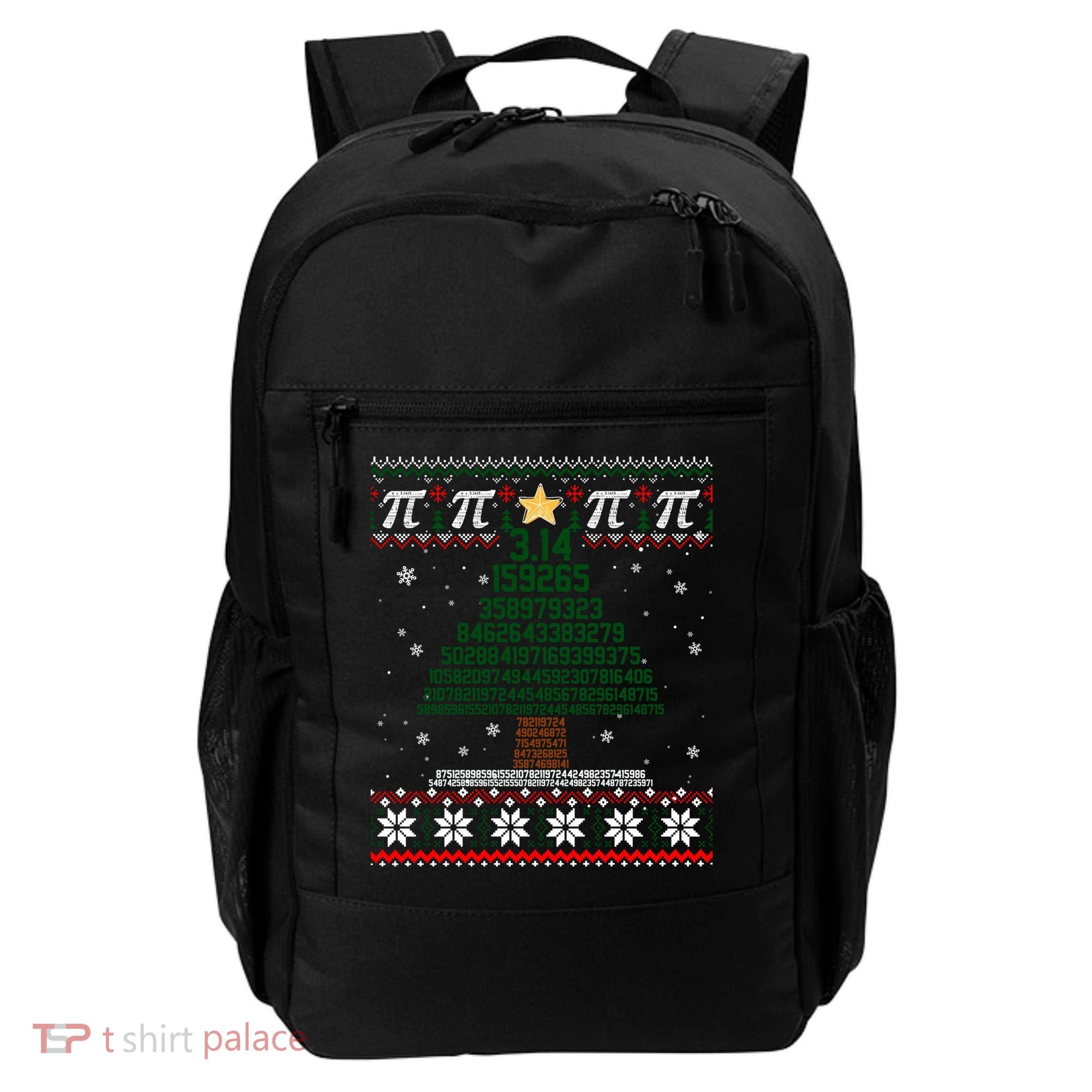 Funny Pi Tree Christmas Math Teacher Ugly Sweater Funny Gift Backpack