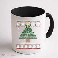 Funny Pi Tree Christmas Math Teacher Ugly Sweater Funny Gift Coffee Mug thumb 1