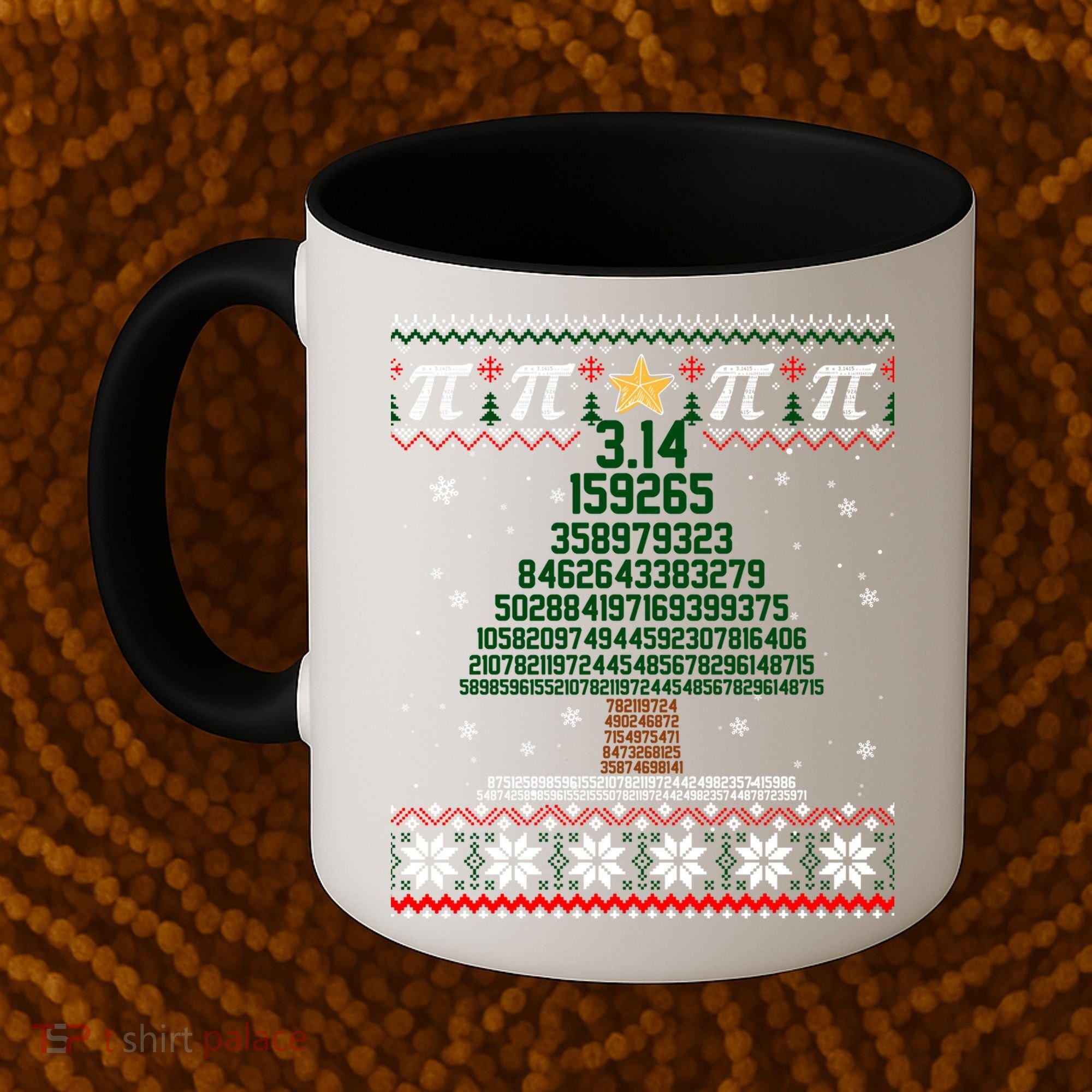 Funny Pi Tree Christmas Math Teacher Ugly Sweater Funny Gift Coffee Mug