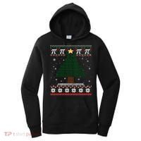 Funny Pi Tree Christmas Math Teacher Ugly Sweater Funny Gift Women's Hoodie thumb 0