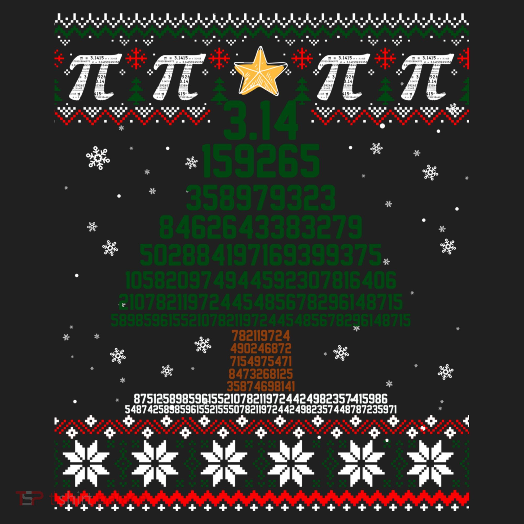 Funny Pi Tree Christmas Math Teacher Ugly Sweater Funny Gift Golf Towel