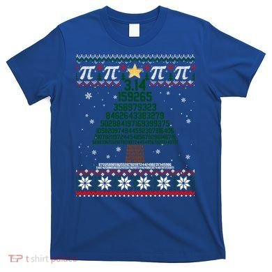 Funny Pi Tree Christmas Math Teacher Ugly Sweater Funny Gift T-Shirt