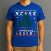 Funny Pi Tree Christmas Math Teacher Ugly Sweater Funny Gift T-Shirt thumb 3