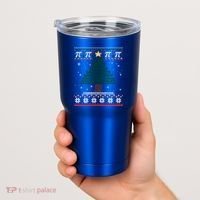 Funny Pi Tree Christmas Math Teacher Ugly Sweater Funny Gift Tumbler thumb 2