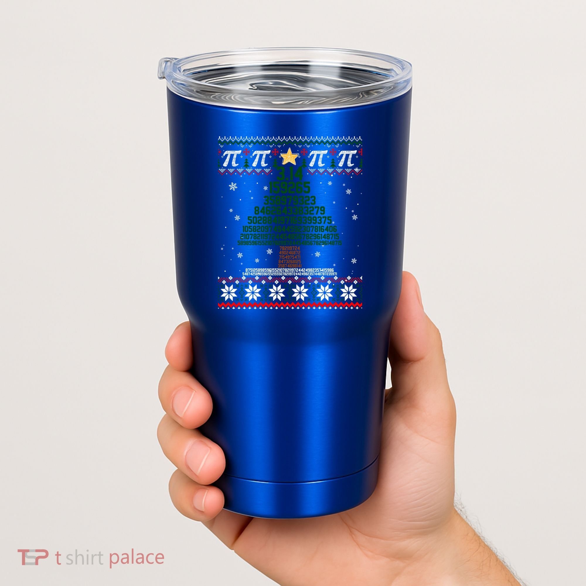 Funny Pi Tree Christmas Math Teacher Ugly Sweater Funny Gift Tumbler