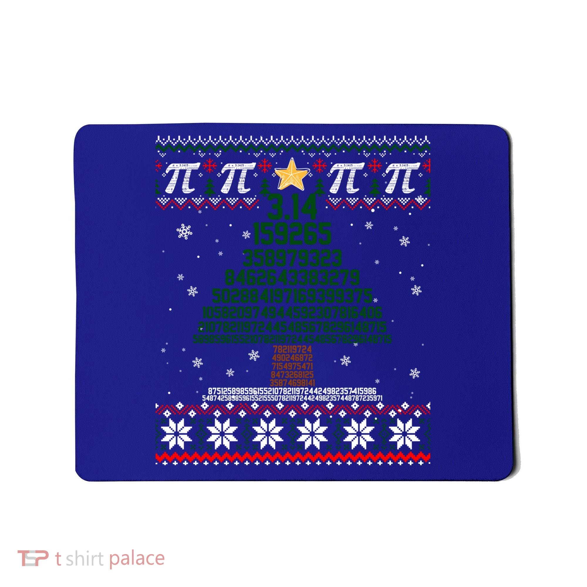 Funny Pi Tree Christmas Math Teacher Ugly Sweater Funny Gift Mousepad