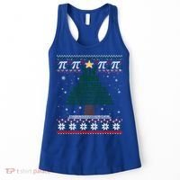 Funny Pi Tree Christmas Math Teacher Ugly Sweater Funny Gift Women's Tank Top thumb 0