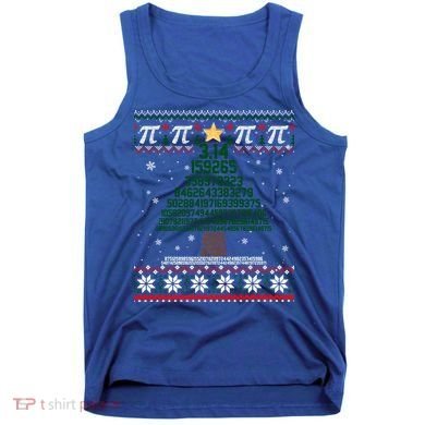 Funny Pi Tree Christmas Math Teacher Ugly Sweater Funny Gift Tank Top