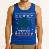 Funny Pi Tree Christmas Math Teacher Ugly Sweater Funny Gift Tank Top thumb 3