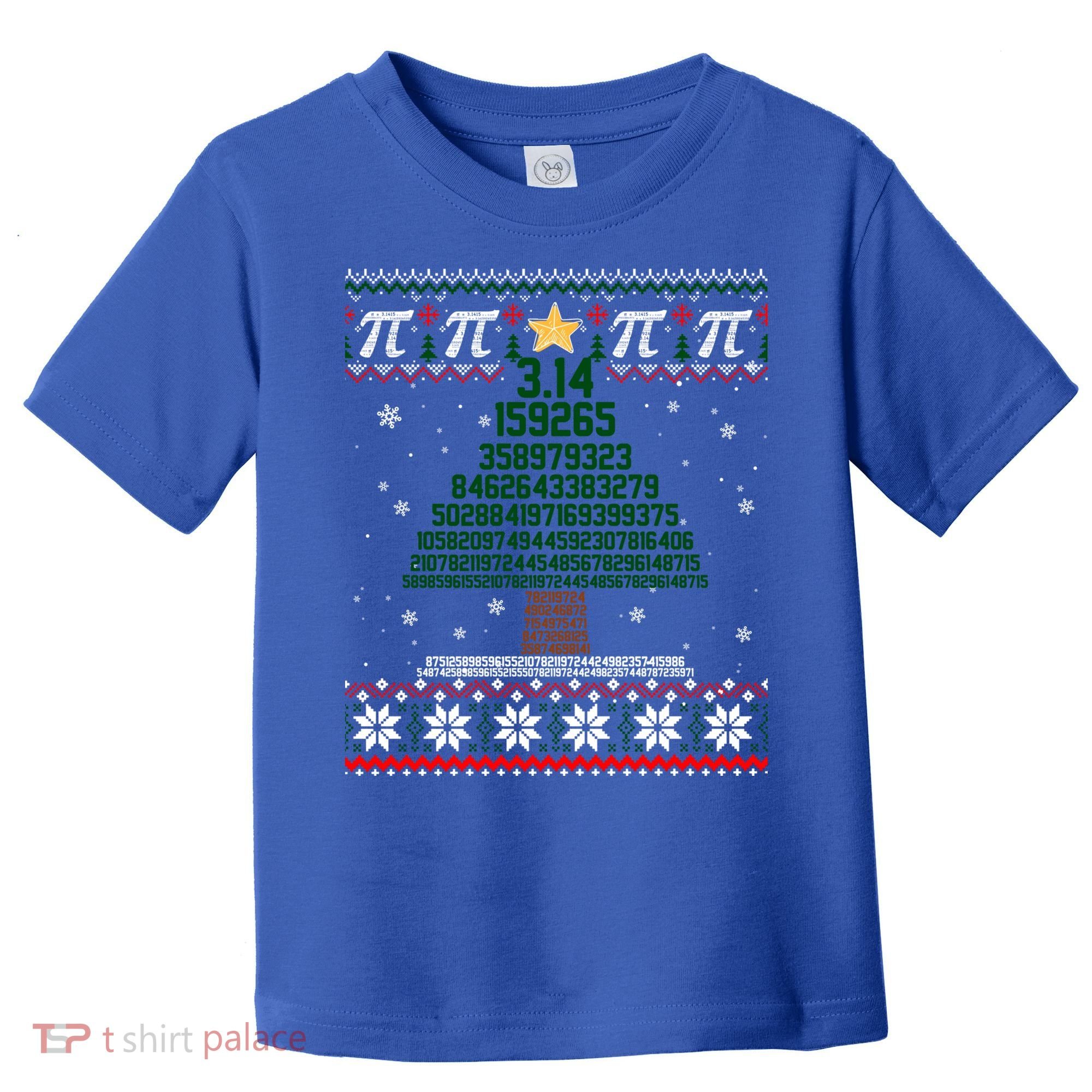 Funny Pi Tree Christmas Math Teacher Ugly Sweater Funny Gift Toddler T-Shirt