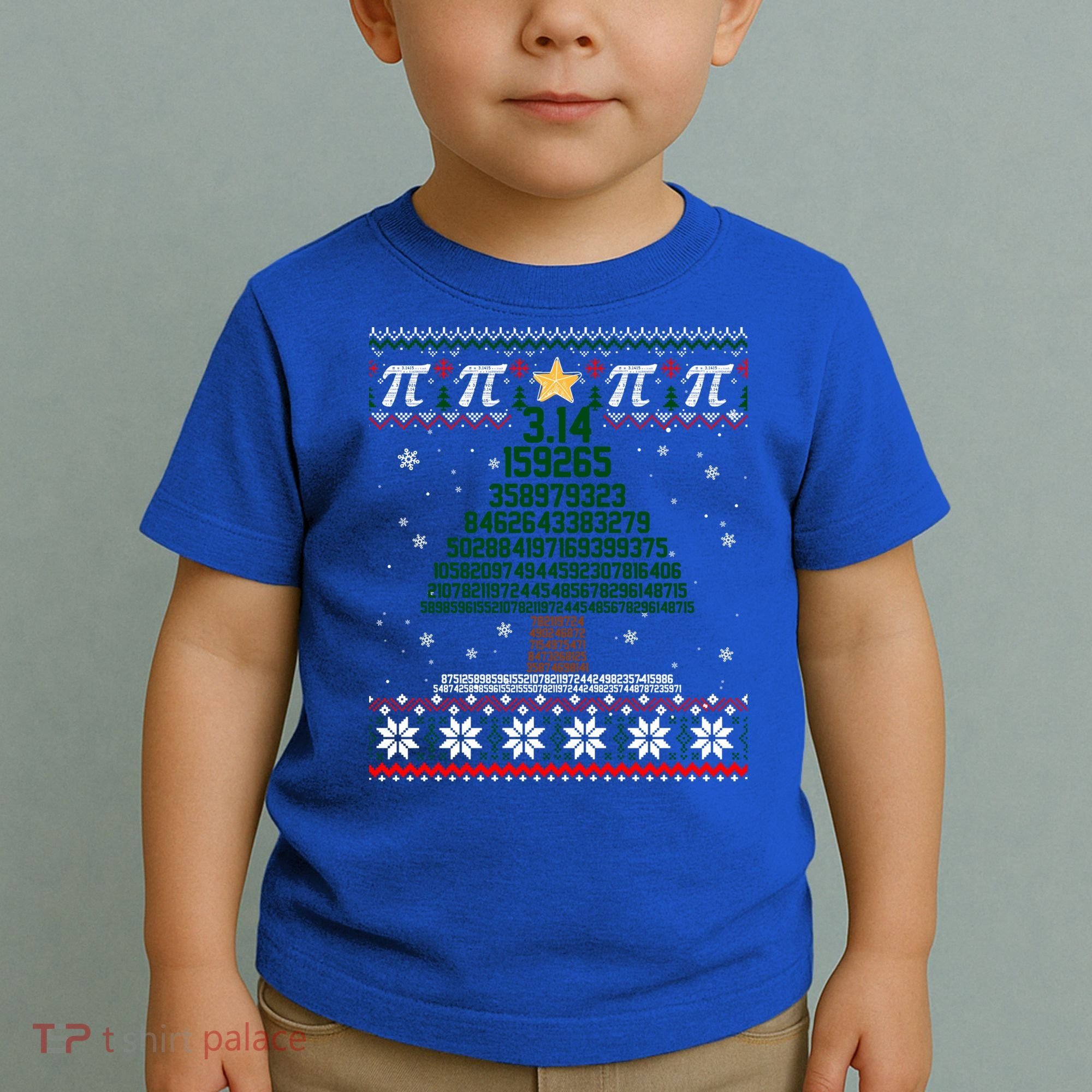 Funny Pi Tree Christmas Math Teacher Ugly Sweater Funny Gift Toddler T-Shirt